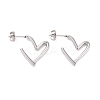 Non-Tarnish 304 Stainless Steel Stud Earring for Women LS-EJEW-F287-01P-1