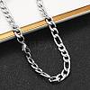 Tarnish Resistant Fashionable 304 Stainless Steel Figaro Chain Necklaces for Men LS-STAS-A028-N017P-1