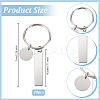 30Pcs 201 Stainless Steel Open Cuff Finger Ring KEYC-OC00004-2