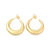 Rack Plating Brass Round Stud Earrings EJEW-F308-09G-1