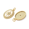 Brass Micro Pave Cubic Zirconia Pendants KK-U070-24G-2