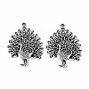 Tibetan Style Alloy Pendant Rhinestone Settings TIBEP-N008-091-2