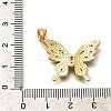 Rack Plating Brass Micro Pave Cubic Zirconia Enamel Pendants KK-L226-003G-02-3
