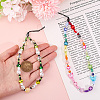2 Styles Rainbow Resin Beaded Mobile Phone Lanyard Wrist Strap HJEW-GF0001-46-3