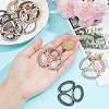 12Pcs 3 Colors Tri-Ring Alloy Brooch Scarf Clip Buckles AJEW-NB0006-57-3