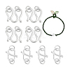 8Pcs 2 Styles 925 Sterling Silver Hook and S-Hook Clasps STER-PH0001-83-7