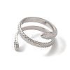 Non-Tarnish 304 Stainless Steel Cuff Rings for Women LS-RJEW-G291-02P-2