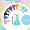 20Pcs 10 Colors Polycotton(Polyester Cotton) Tassel Pendant Decorations FIND-YW0004-57-2