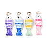 Alloy Enamel Pendants ENAM-A012-17B-G-2