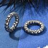 Skull Ring 316 Surgical Stainless Steel Hoop Nose Rings EJEW-G416-19B-AS-1