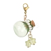 Glass Empty Wishing Bottles Pendant Decorations HJEW-TA00062-2