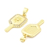 Brass Micro Pave Cubic Zirconia Pendants KK-H527-32G-2