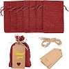 10Pcs Burlap Packing Pouches Drawstring Bags ABAG-NB0001-40A-1