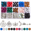 DIY Natural & Synthetic Beads & Alloy Pendant Jewelry Making Findings Kits DIY-SC0028-20-1