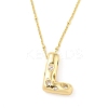 Brass Micro Pave Clear Cubic Zirconia Pendant Necklaces NJEW-Z038-01G-L-2
