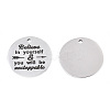 Non-Tarnish 201 Stainless Steel Pendants STAS-T064-38P-9-1