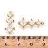 Brass Micro Pave Cubic Zirconia Pendants KK-N261-118A-G-3
