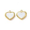 304 Stainless Steel with Synthetic Shell Charms STAS-G338-06G-1