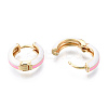Brass Huggie Hoop Earrings EJEW-S209-07E-4