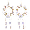 Aluminium Curb Chains Bracelets & 304 Stainless Steel Earring Dangle Earring SJEW-CA00001-1
