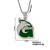 Hip-hop Style Alloy Crystal Rhinestone Eagle Animal Alphabet G Pendant Necklaces WR8601-2-1