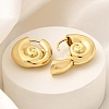 Rack Plating Spiral Shell Brass Hoop Earrings EJEW-H143-22G-2