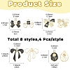 16Pcs 8 Styles Alloy Enamel Charms ENAM-YW0006-97-2