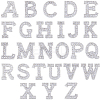 Alphabet Resin Rhinestone Patches DIY-GF0009-18A-1