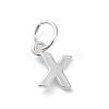 925 Sterling Silver Letter Charms STER-C012-01S-X-1