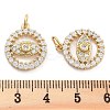 Brass Pave Cubic Zirconia Pendants KK-U009-10C-G-3