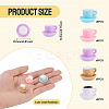 30Pcs 5 Colors Opaque Resin Cabochons CRES-TA0001-60-4