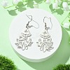 Hollow Mushroom 201 Stainless Steel Dangle Earrings EJEW-TA00389-02-2