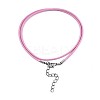 Waxed Cotton Cord Necklace Making MAK-S034-002-3