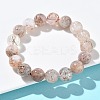 Natural Rutilated Quartz Round Beads Stretch Bracelets for Women BJEW-Z158-03D-02-2