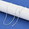 Brass Round Snake Chain Necklaces NJEW-U008-02S-1
