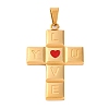 304 Stainless Steel Enamel Pendants LS-STAS-P372-03G-1