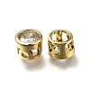 Brass Micro Pave Clear Cubic Zirconia Beads LS-ZIRC-I070-070G-2
