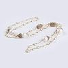 Shell Pearl Beaded Necklaces NJEW-P207-08-1