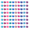 250Pcs 10 Colors Dyed Synthetic Imperial Jasper Beads Sets G-DC0001-61-1