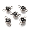 304 Stainless Steel Rhinestone Links Connectors LS-STAS-P237-17P-03-1