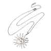 304 Stainless Steel Sun Pendant Cable Chain Necklaces for Men Women NJEW-K308-04C-P-4