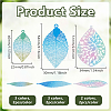 16Pcs 8 Colors 201 Stainless Steel Etched Metal Embellishments Pendants STAS-PH0007-19-2