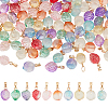 100Pcs 10 Style Two Tone Transparent Spray Painted Glass Pendants GLAA-PH0002-72-1
