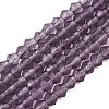 Imitate Austrian Crystal Frosted Glass Beads Strands EGLA-A039-T6mm-MD04-2