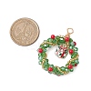 Christmas Theme Handmade Weave Seed Beads Pendants PALLOY-JF02838-3
