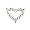 Rack Plating Brass Micro Pave Clear Cubic Zirconia Charms KK-U021-03P-1
