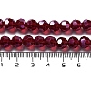 Electroplate Transparent Glass Beads Strands EGLA-A035-T8mm-A02-4