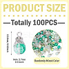 100Pcs Glass Pendants PALLOY-TADJ00015-3