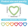 72Pcs 6 Colors Baking Paint Iron Pendant Stitch Markers FIND-HY0003-87-2