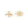 6-Petal Brass Bead Caps KK-WH0042-11-2